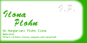 ilona plohn business card